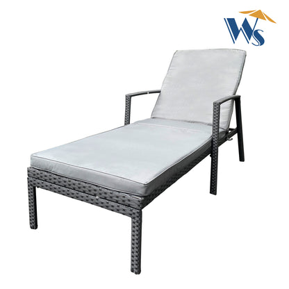 Davila Wicker Patio Chaise Lounges Chair -  Gray