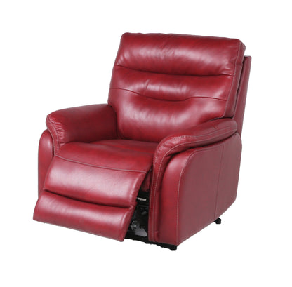 Mulu Top-Grain Leather Motion Recliner - Red