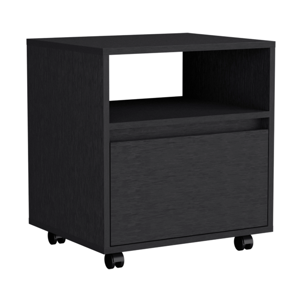 Austin Single Drawer Nightstand - Black