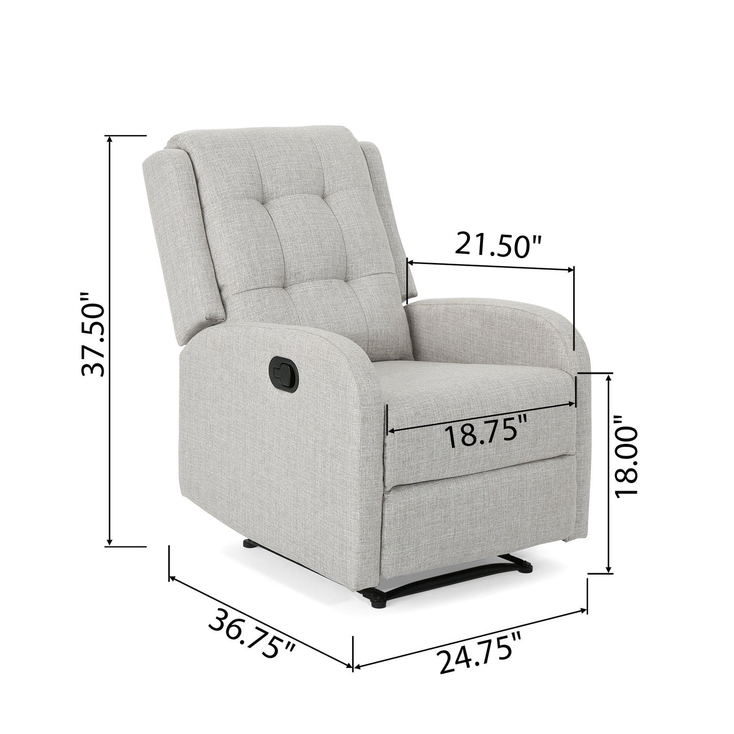 Flora Manual Recliner Chair - Beige