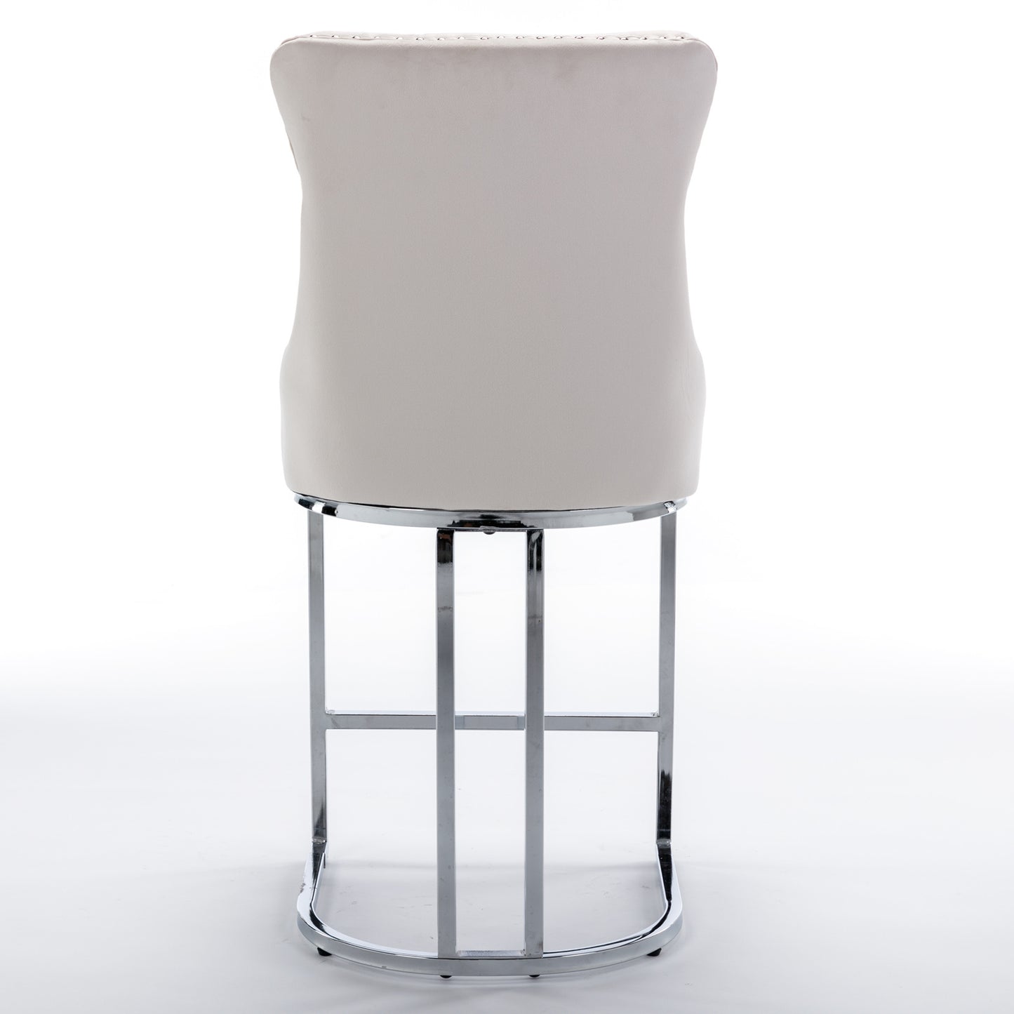 Comfy Counter Height Bar Stools - Beige Set of 2