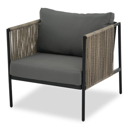 Felton 4 Pc Patio Rope Sofa Set - Gray