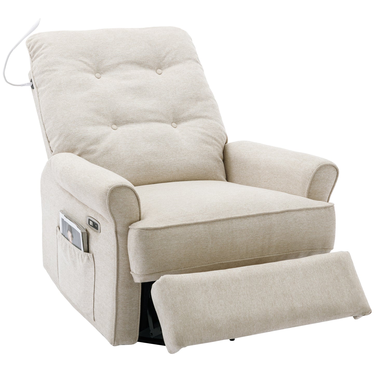 Vo 270 Degree Swivel Recliner Chairs - Cream