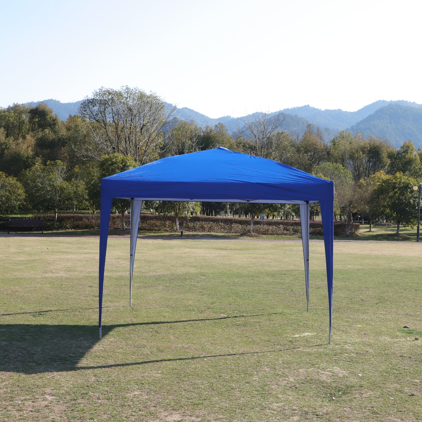 Oneal 10 x 10 ft Pop Up Gazebo Canopy Tent with Sand Bag - Blue