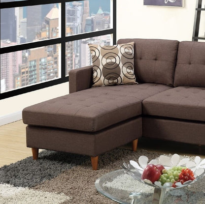 Zara Tufted Back Modular Sectionals Sofa - Chocolate