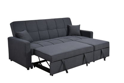 Tena Upholstered Sofa Bed W/Pull Out Bed  - Dark Gray