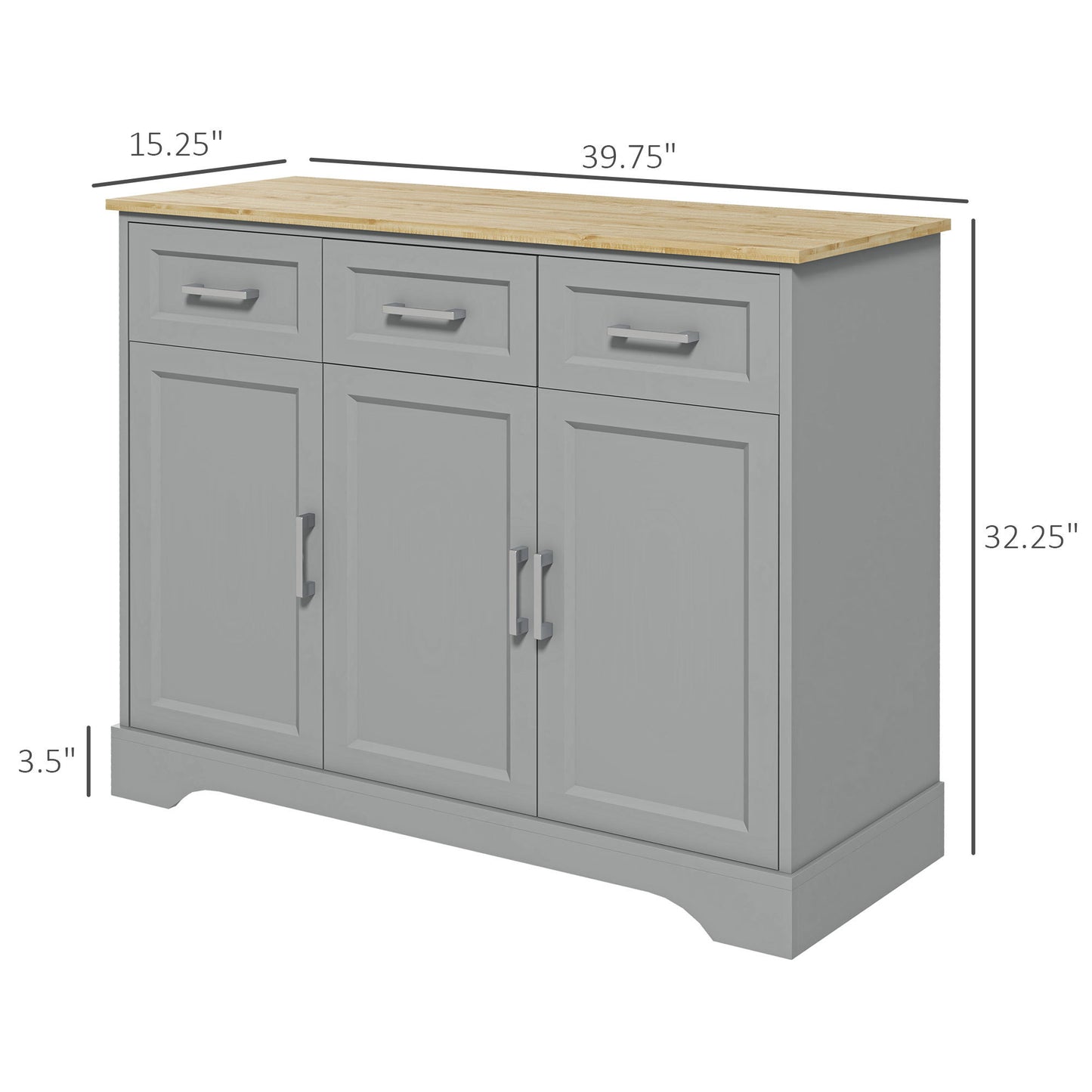 Kiser Sideboard Buffet Cabinet - Gray