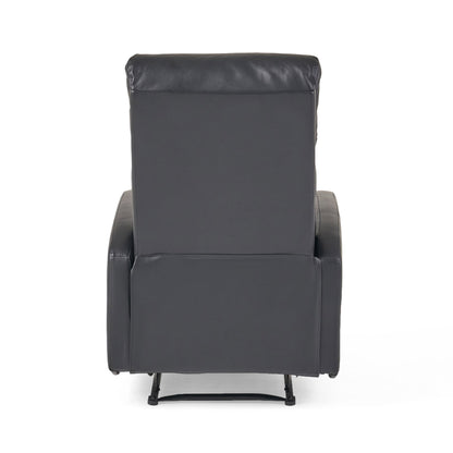 Henson Faux Leather Recliner Chair - Black