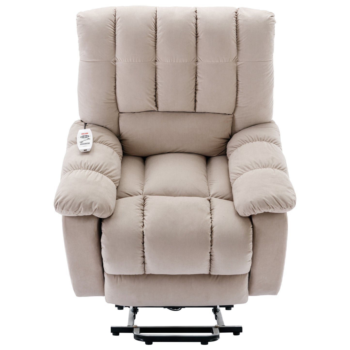 Parsons Power Recliner with Massage Function - Beige