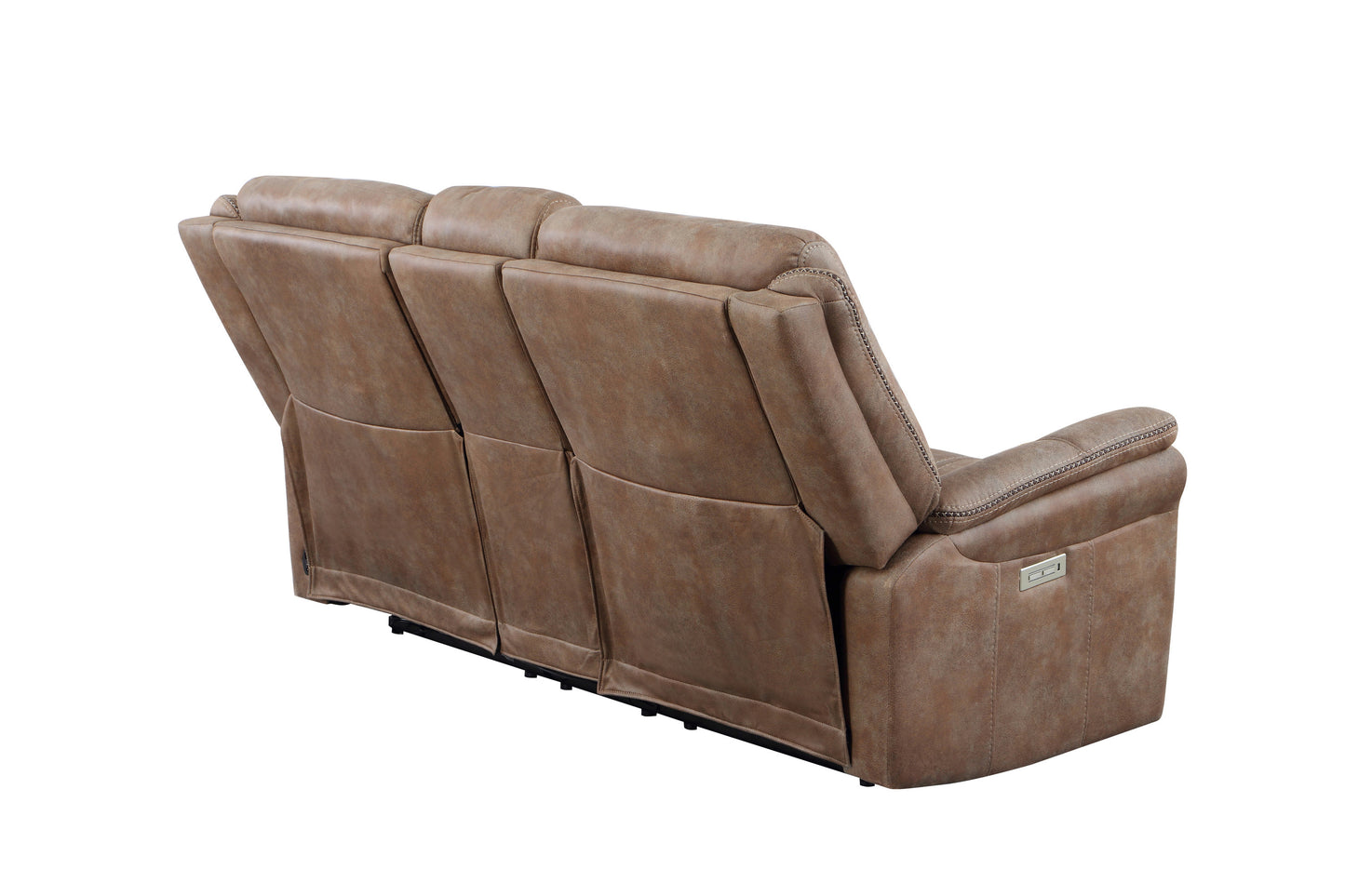 Lennox Console  Faux-Suede Loveseat - Camel