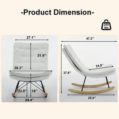 Lazy Rocking Chair - White