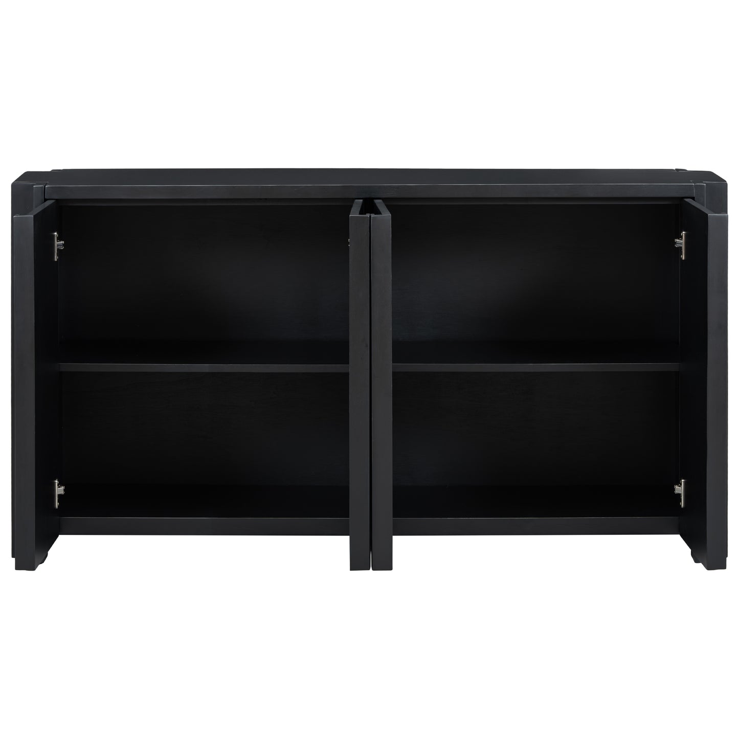 Rin Storage Cabinet Sideboard with 4 Doors - Black