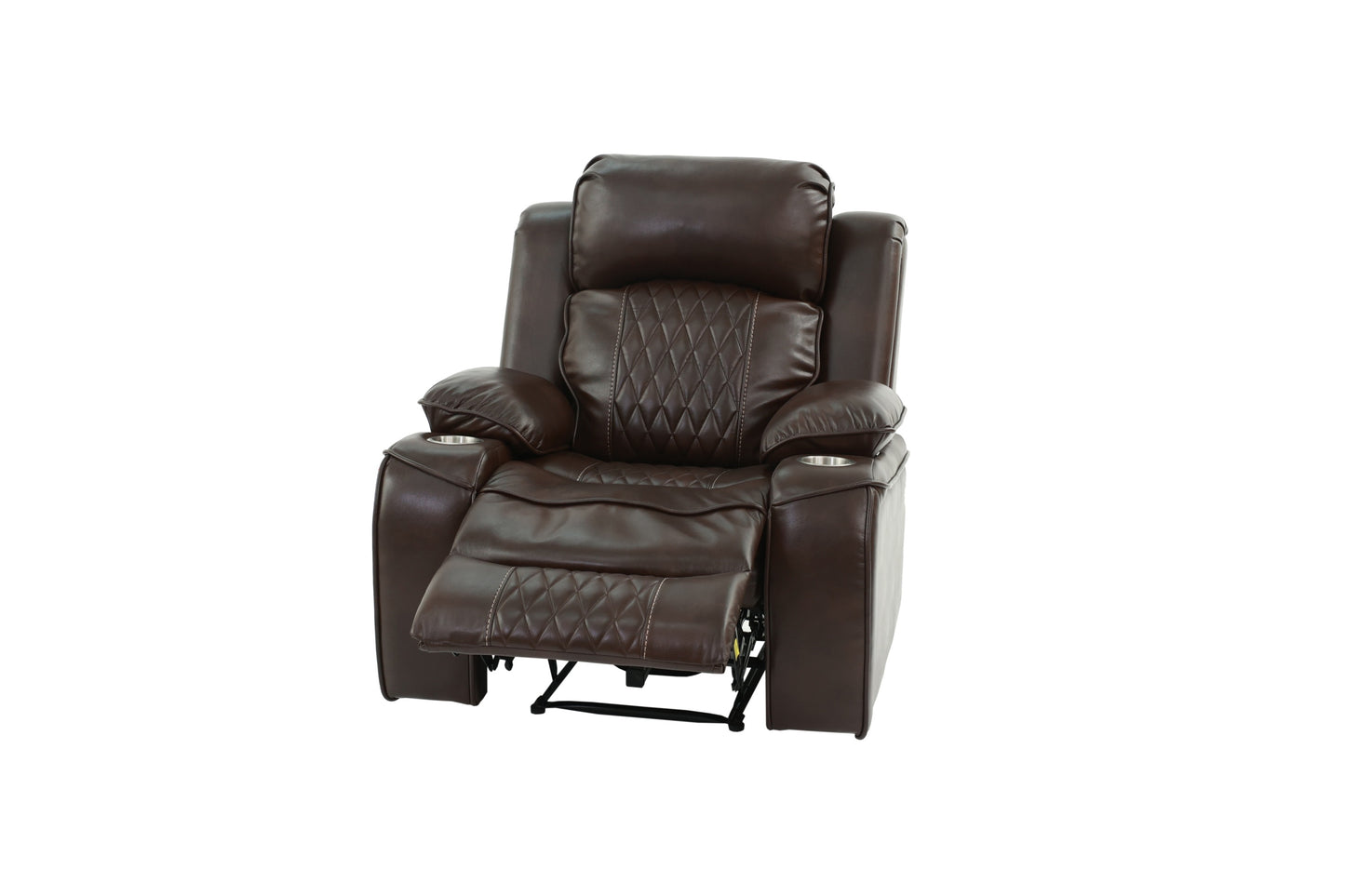 Parker Gel Leatherette Power Motion Recliner Chair - Brown