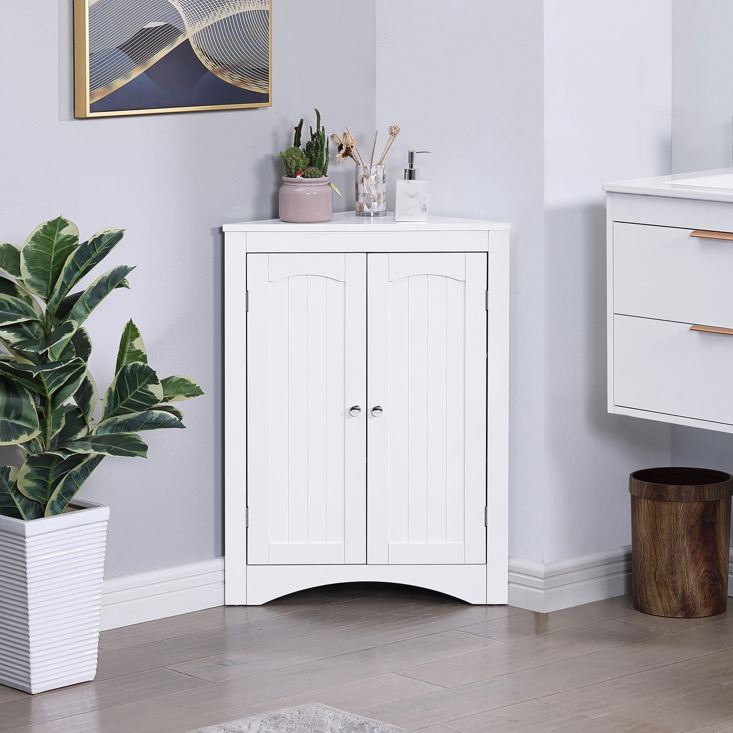 Carson Corner Cabinet - White