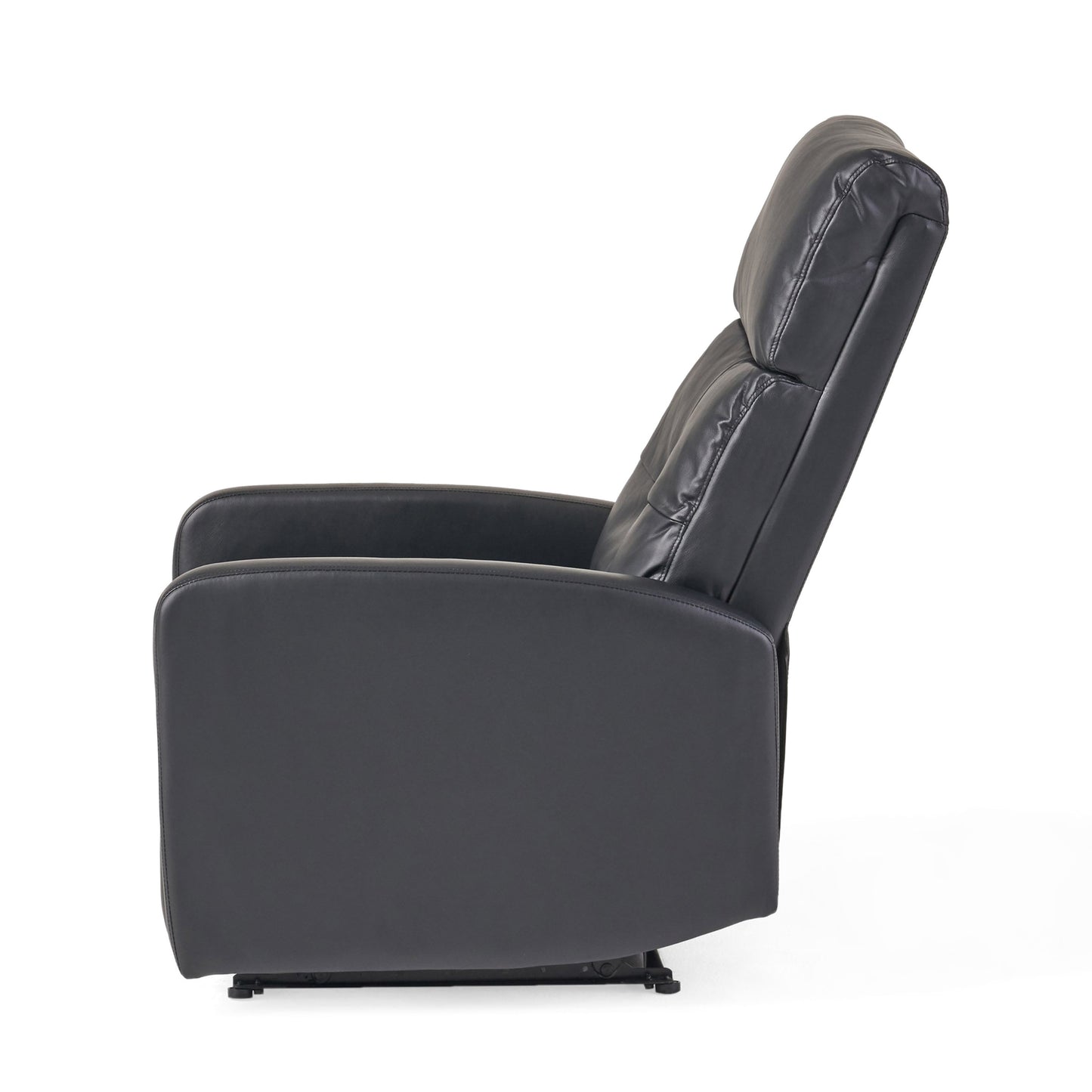 Henson Faux Leather Recliner Chair - Black