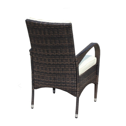 Brantley 3 Pc Outdoor Wicker Ratten Seat - Brown