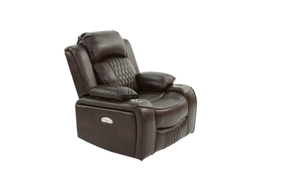 Parker Gel Leatherette Power Motion Recliner Chair - Brown