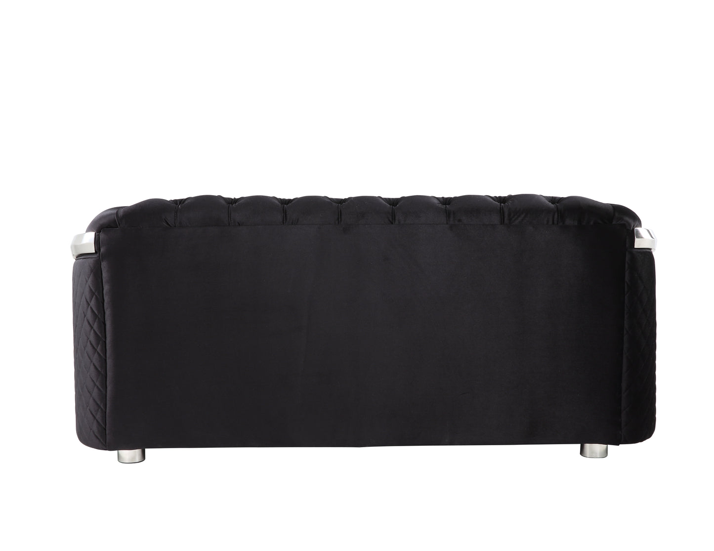 Pyroden Velvet Loveseat - Black