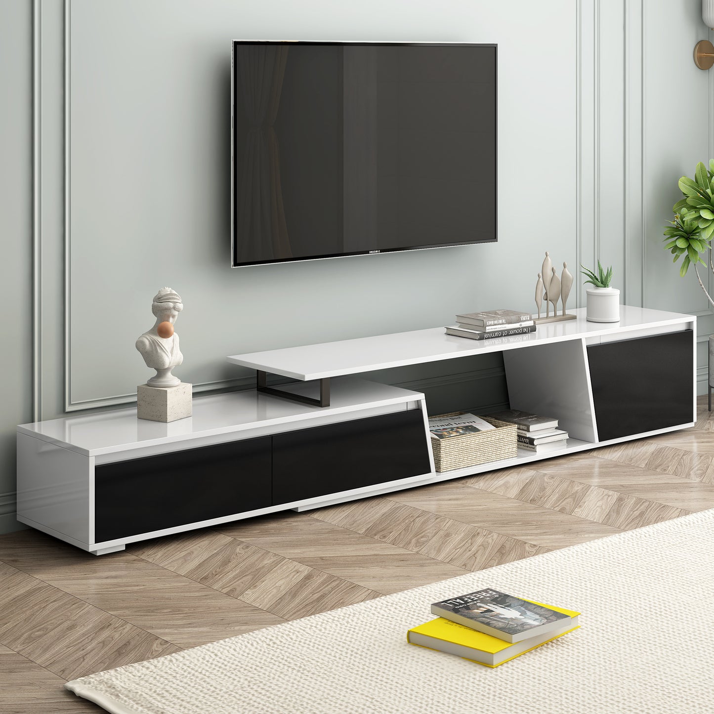 Taylor Extendable TV Stand - White