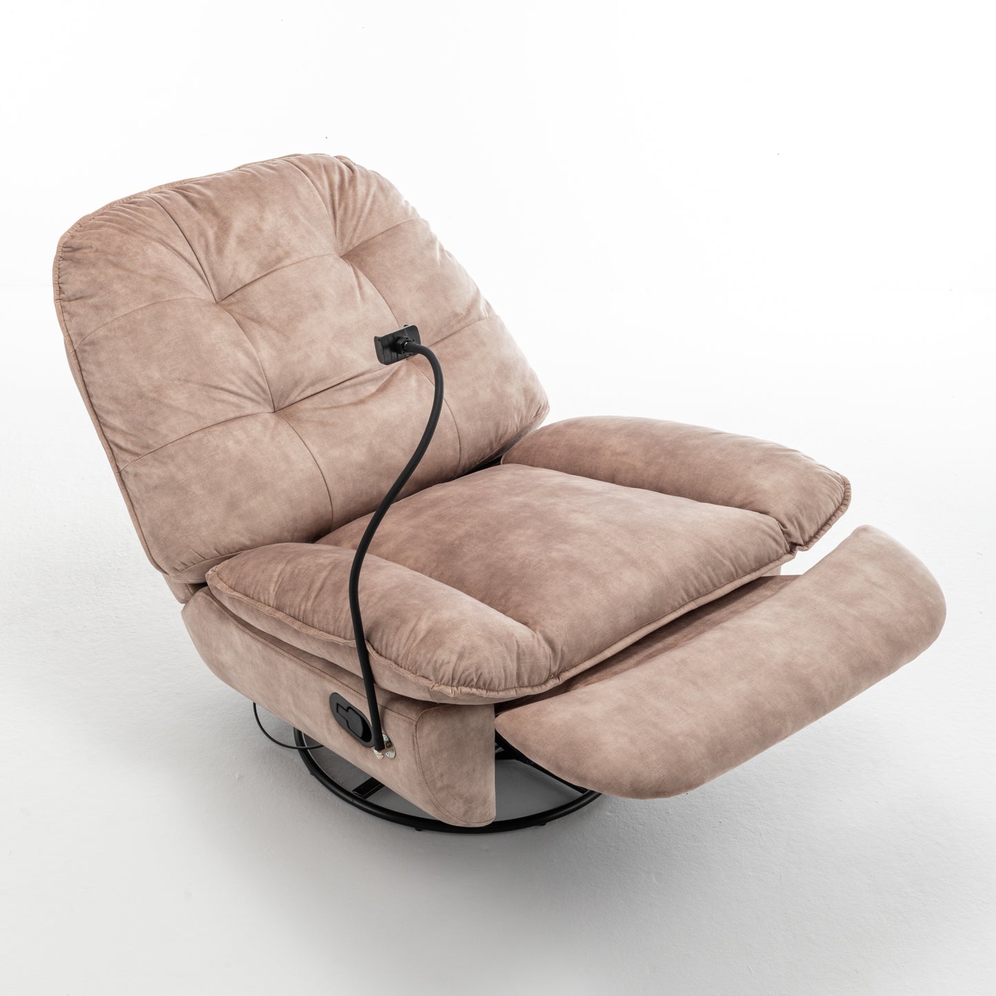 Tate Swivel Gliding Rocking Chair - Light Brown