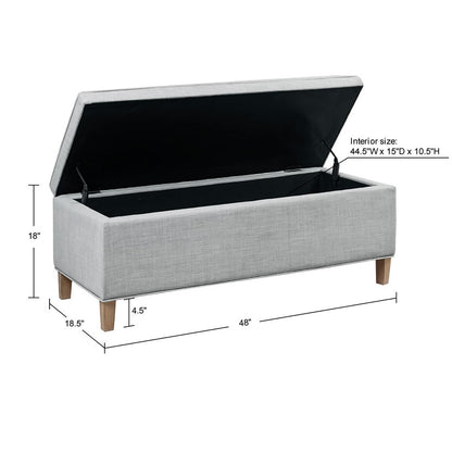 Elega Bench Storage - Light Gray