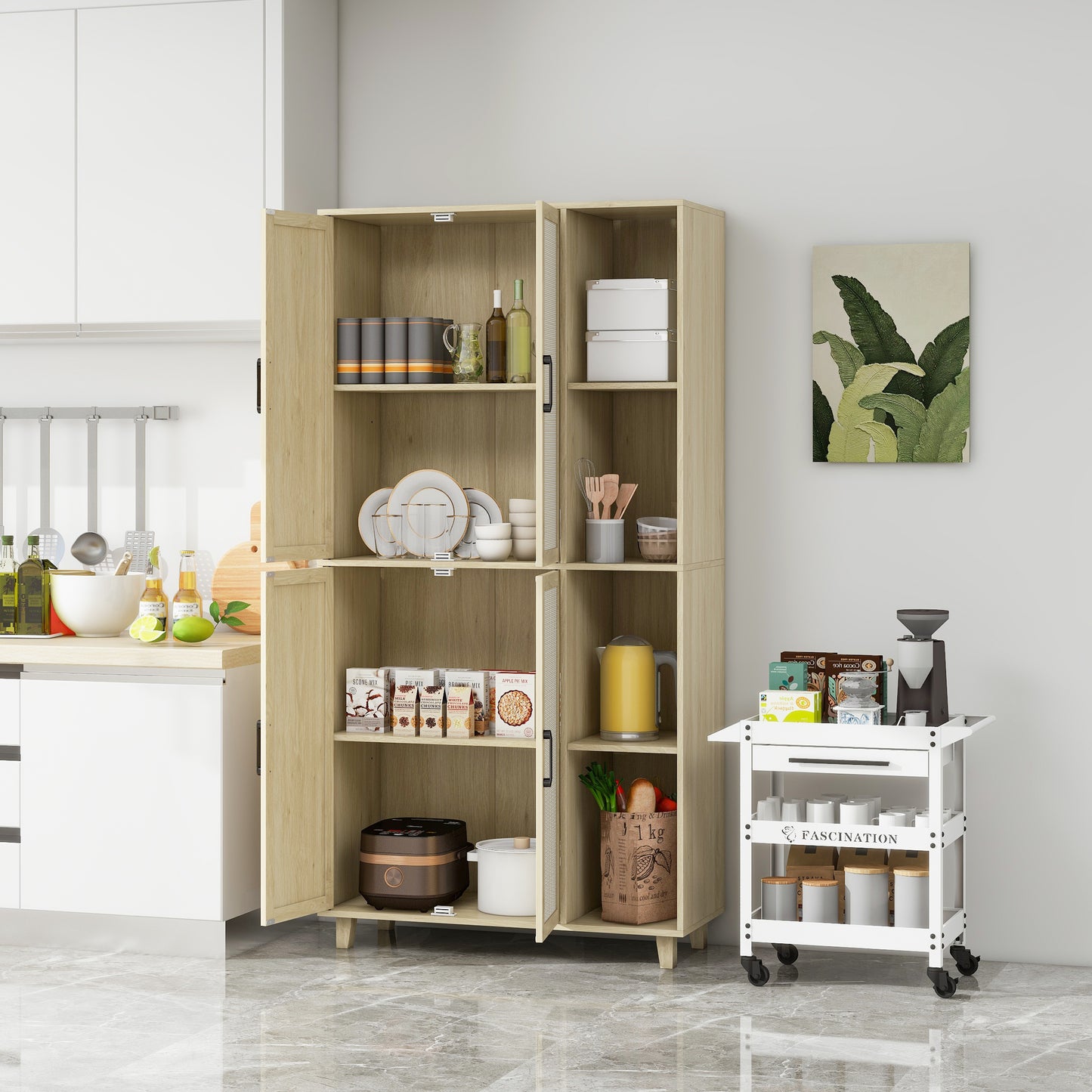 Acuna II 4 Door Storage Cabinet - Natural