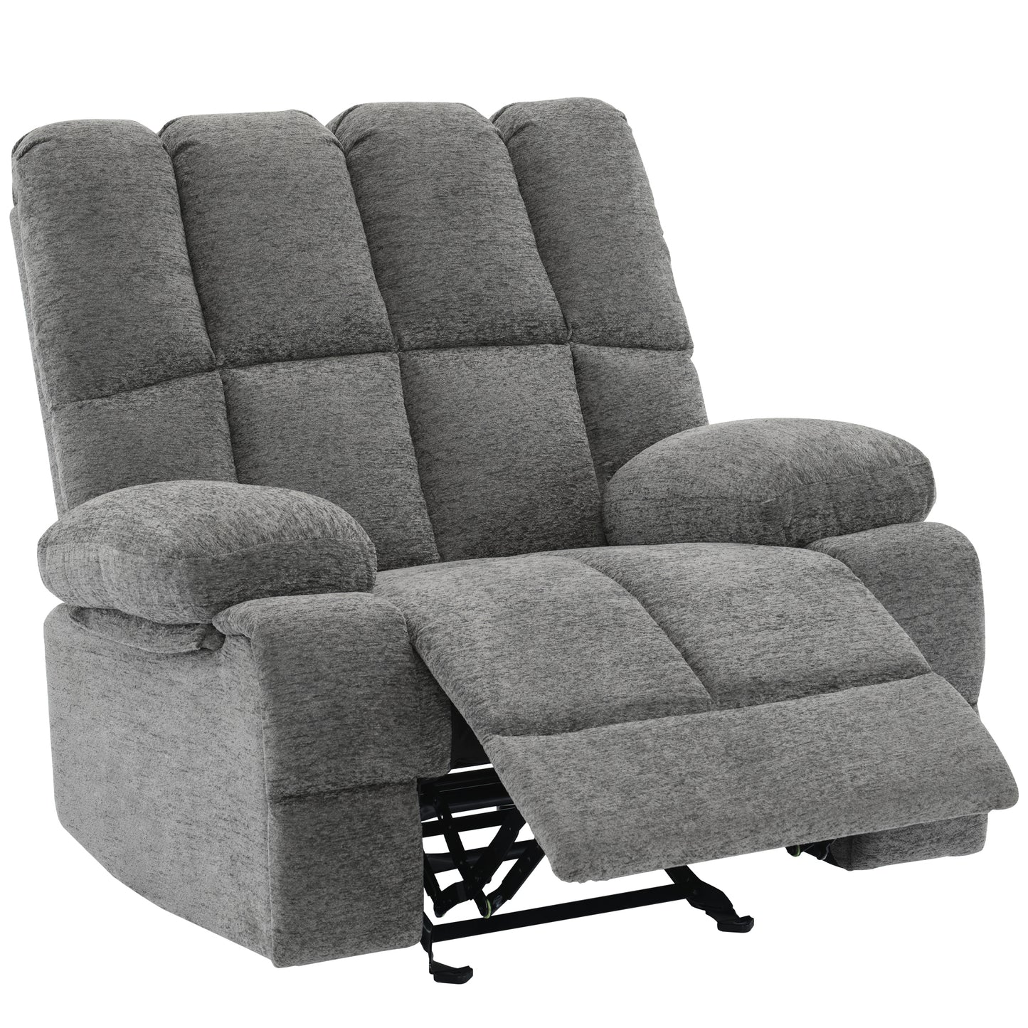 Musa Oversize Rocker Recliner Chair - Gray