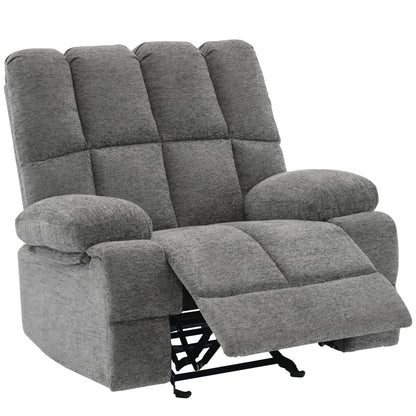 Musa Oversize Rocker Recliner Chair - Gray