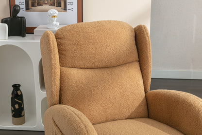 Nadia Teddy Fabric Rocking Chair - khaki