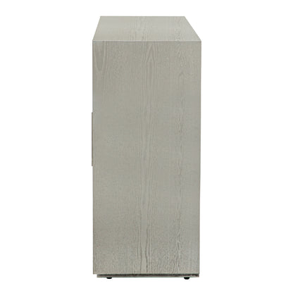 Cina Storage Cabinet with Tempered Glass - Champagne