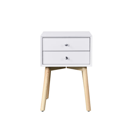 Tim Nightstand 2-Drawers - White