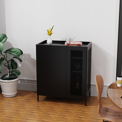 Lynn Metal Sideboard Cabinet - Black