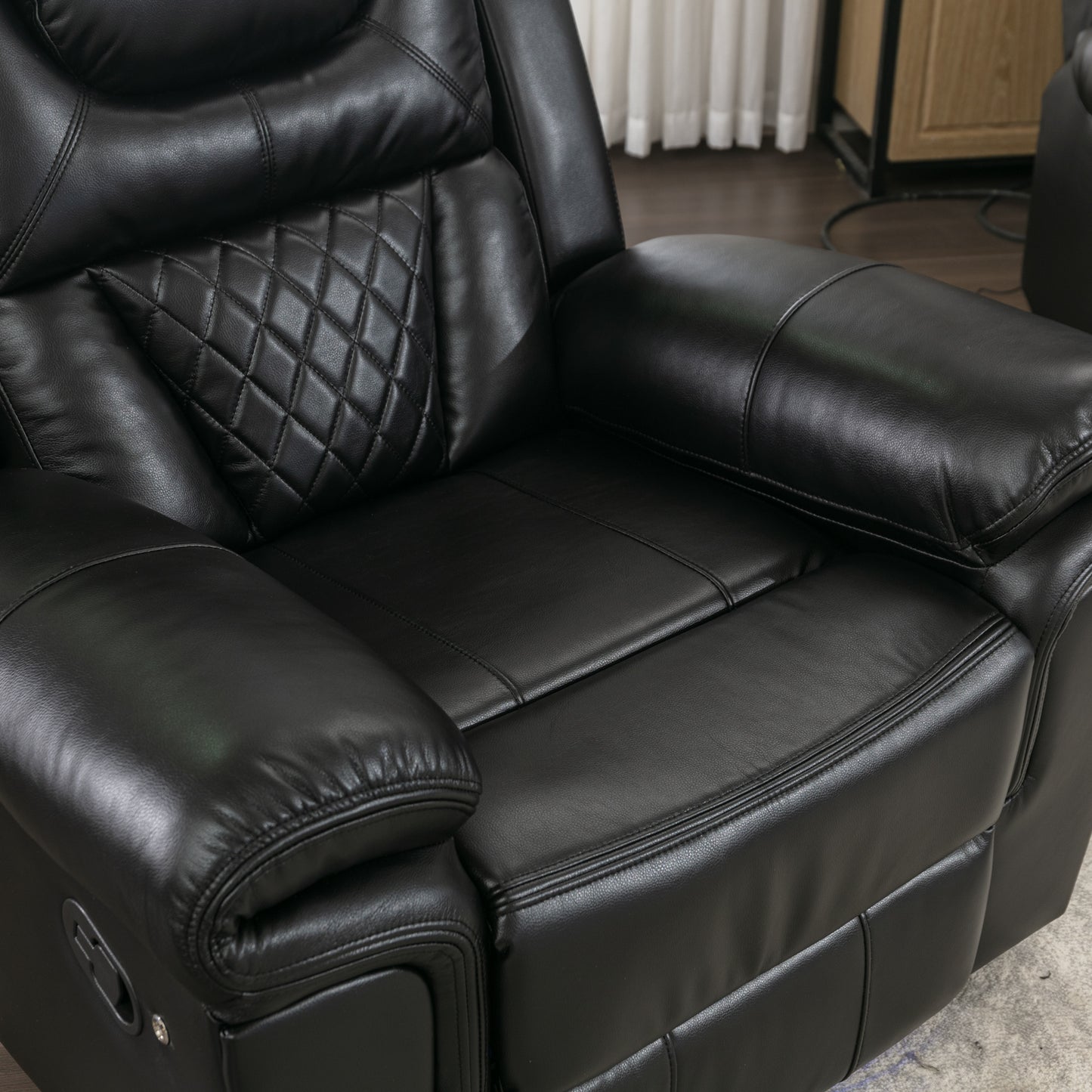 Milo 3 Pieces Recliner Sofa Sets - Black