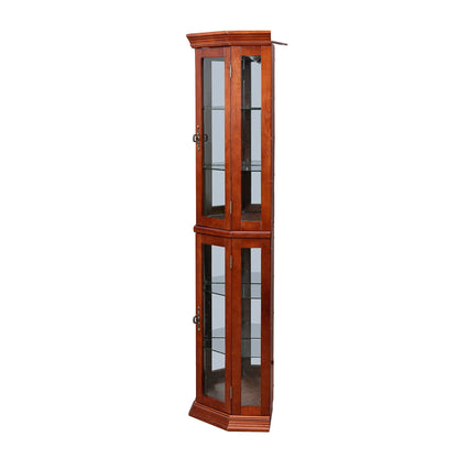 Larson Corner Curio Cabinet - Walnut