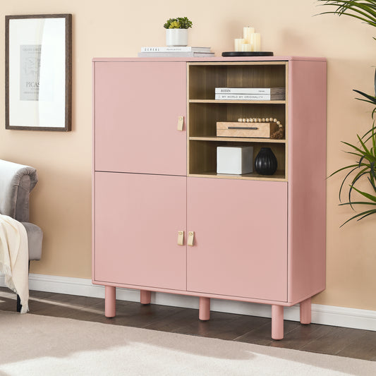 Giga Storage Wooden Cabinet - Pink