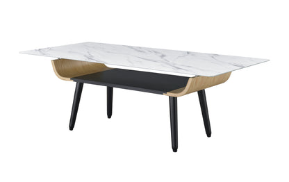 Valor Coffee Table White Marble Texture Top