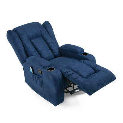 Lola Massage Recliner Chair - Navy Blue