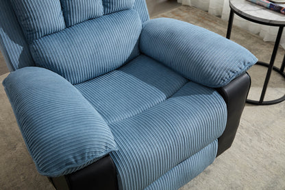 Oneill Recliner chair with Heat and Vibrating Massage - Blue+Black