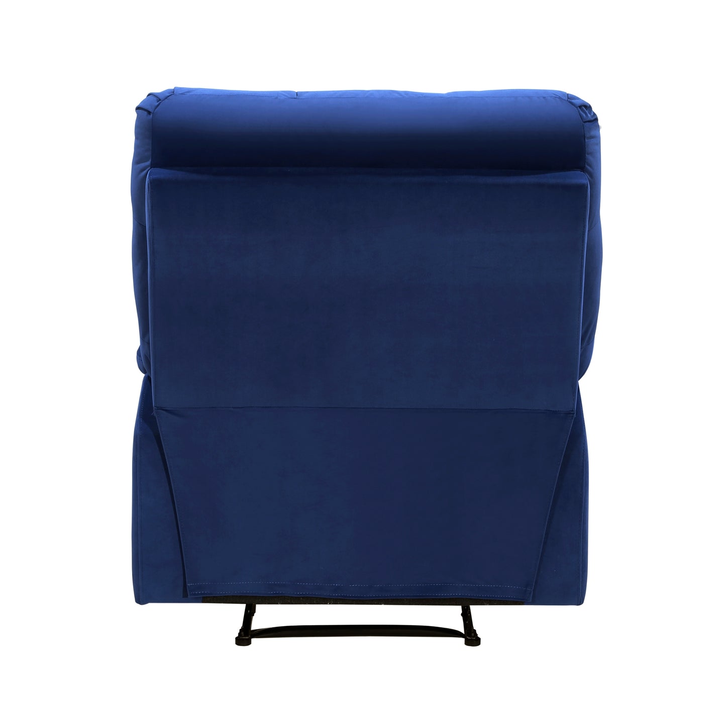 Ora Velvet Upholstery Square Tufted Recliner - Blue