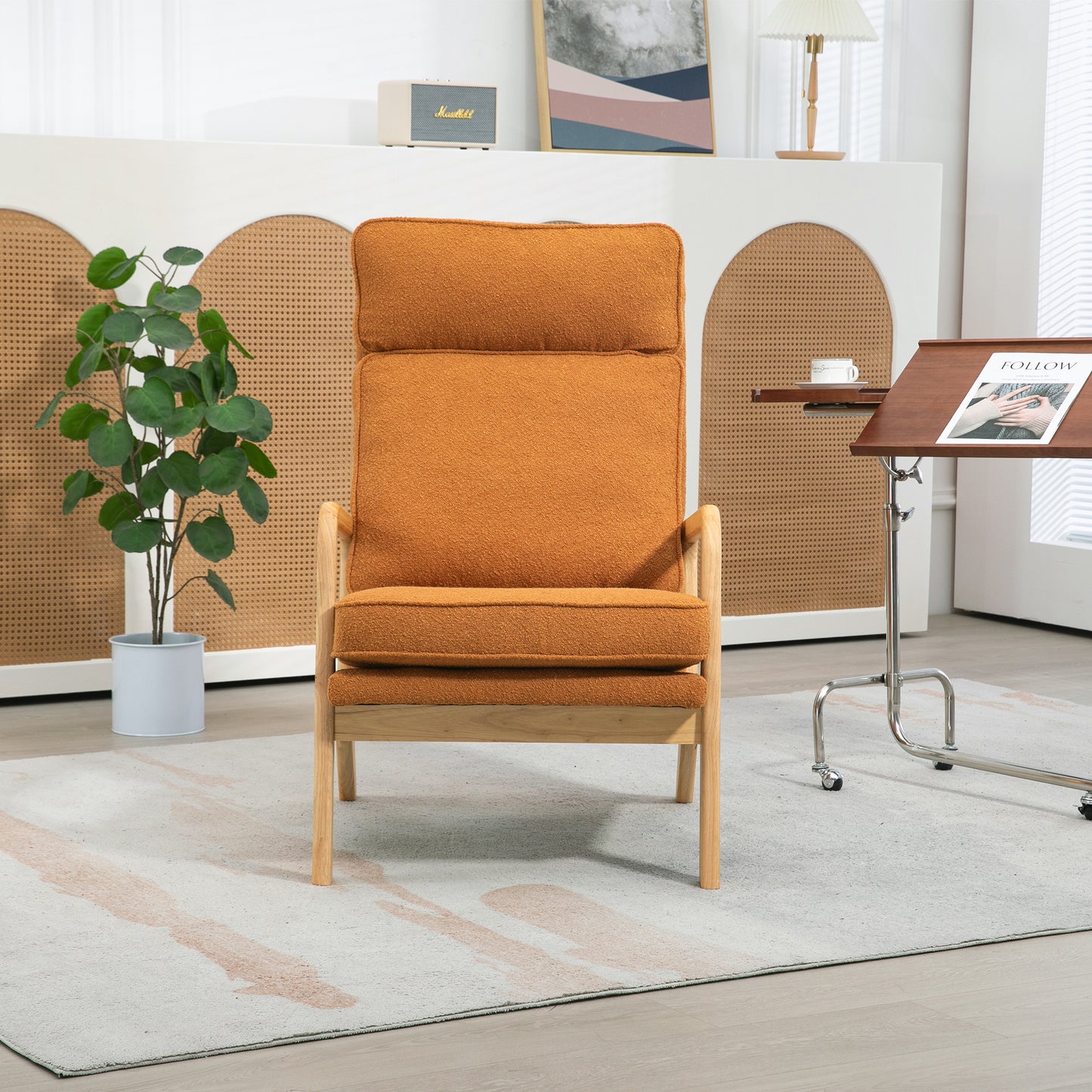 Barton Modern Rocking Chair - Caramel