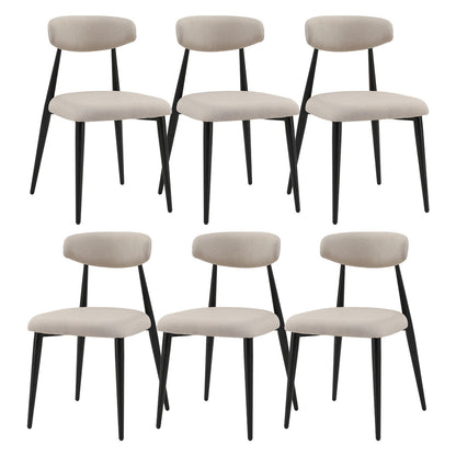 Baxley Curved Dining Chairs (Set of 6) - Light Gray