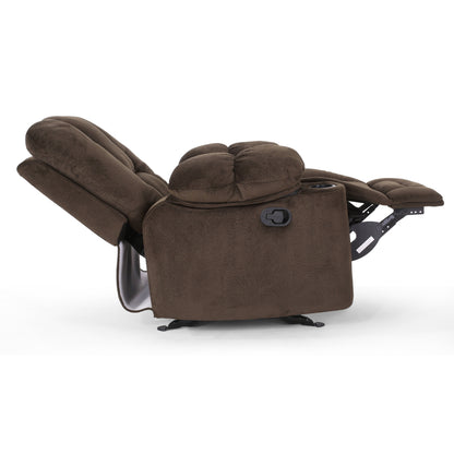 Luxurious Manual Recliner Chair - Chocolate