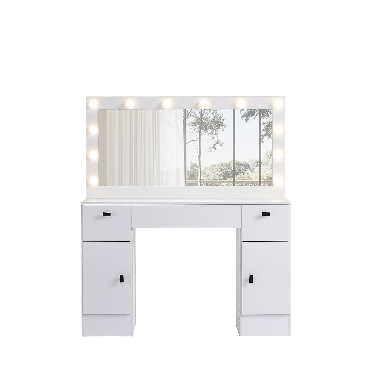 Roseanna Makeup Vanity Desk Set with Mirror & Light