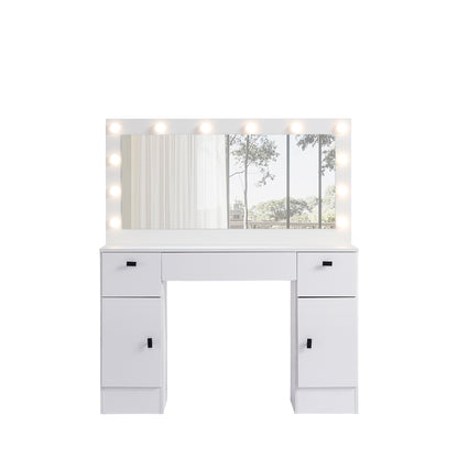 Roseanna Makeup Vanity Desk Set with Mirror & Light