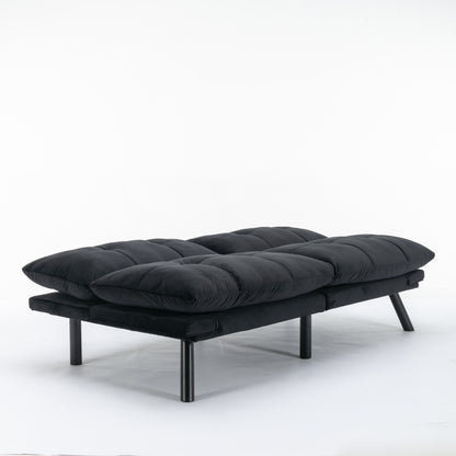 Vega Convertible Folding Modern Sofa Bed - Black