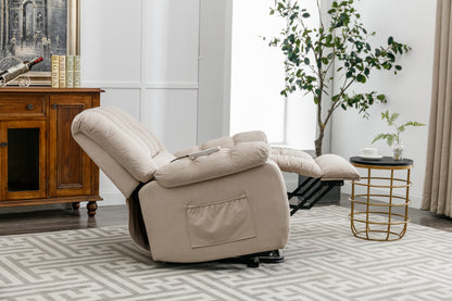 Parsons Power Recliner with Massage Function - Beige