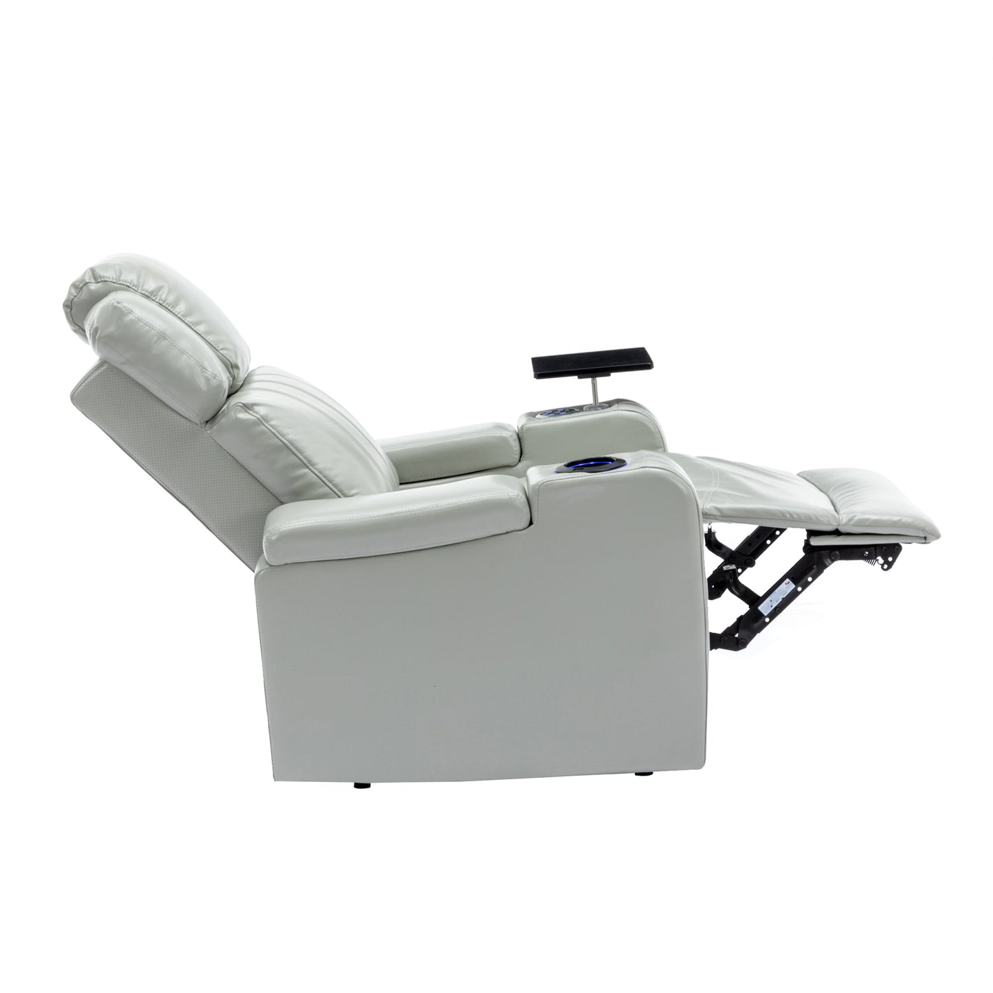 Xavier PU Leather Power Recliner - Gray