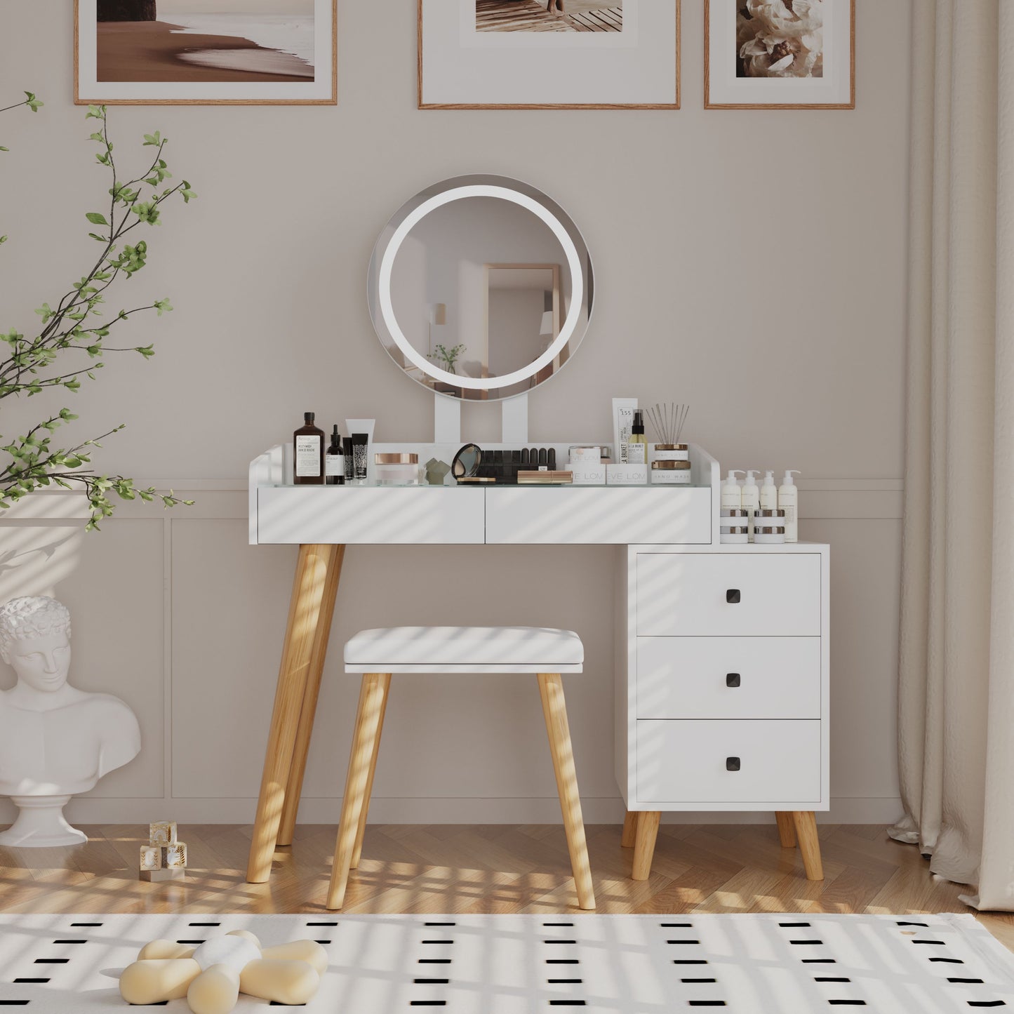 Mina Dressing Table with LED