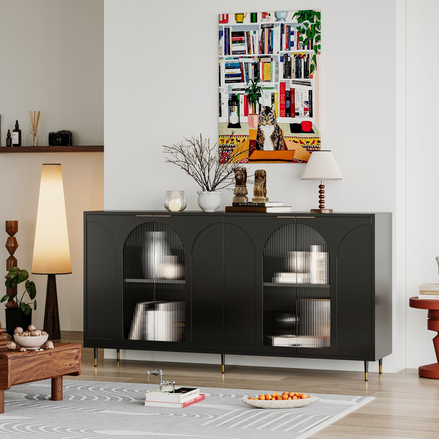 Estrada Wooden Accent Cabinet - Black