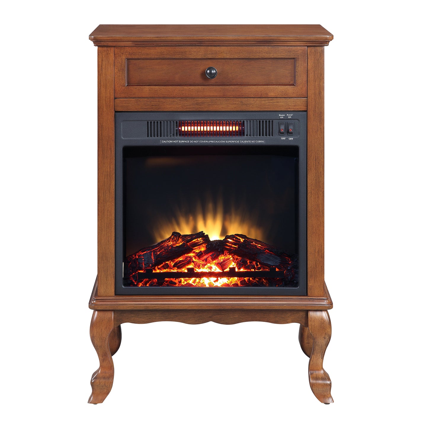 Adam Electric Fireplace - Walnut